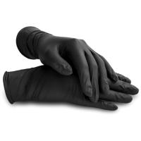 перчатк черные нитриловые
