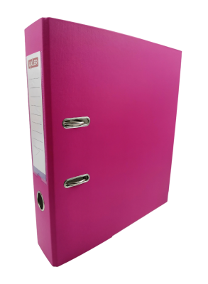  Регистратор  7,5см, PVC, 1-стор метал.окантовка, с карманом, розовый,  AXLER, Россия