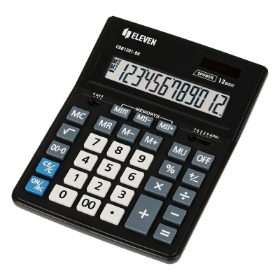 Калькулятор настольный Eleven Business Line CDB1201-BK, 12 разряд, 2 питание, пластик, черный, 155 х 205 х 35мм, Китай