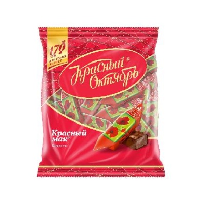 Конфеты шоколадные, пралине, _, Красный мак, 250г, Красный Октябрь, Россия