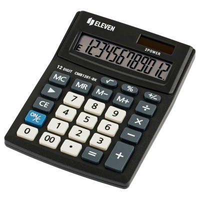 Калькулятор настольный Eleven Business Line CMB1201-BK, 12 разряд, 2 питание, пластик, черный, 102 х 137 х 31мм, Китай