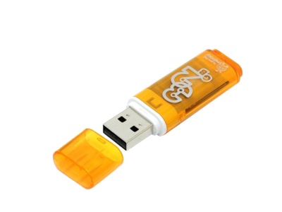 Флеш память 32GB _/USB 2.0, пластик, оранжевая, Smart Buy, Китай